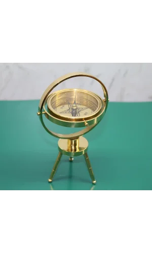 Pirinç Masa Üstü Pusula Model 2