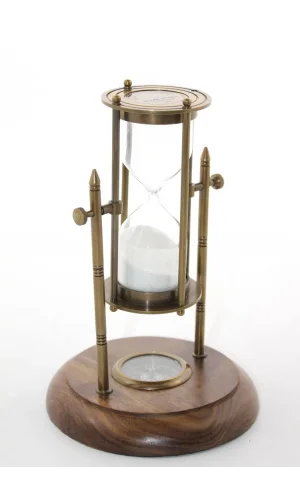Pirinç Pusulalı Kum Saati Model 6