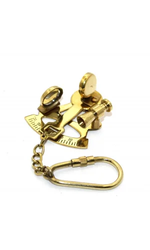 Pirinç Sekstant Anahtarlık