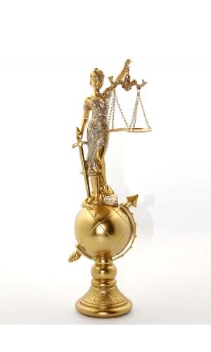 Polyester Dünya Küre Üzerinde Adalet Biblosu Model 2