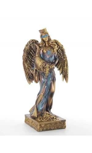 Polyester Kanatlı Bereket Tanrıcası Fortuna Figürü
