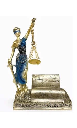 Polyester Kartvizitli Adalet Figürü