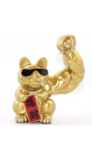 Polyester Şanslı Kedi Figürü Model 2