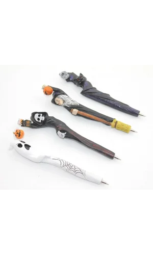 Polyester Tükenmez Kalem Cadılar Bayramı Temalı