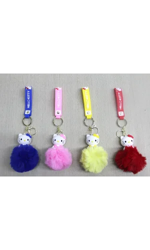 Ponponlu Hello Kitty Anahtarlık