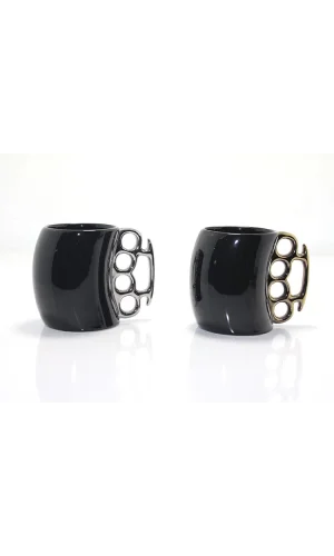 Porselen Muşta Tasarımlı Kupa Bardak