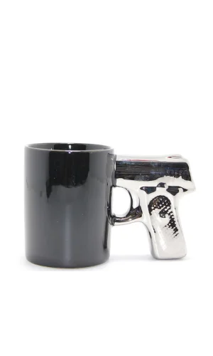 Porselen Silahlı Kupa Bardak Model 2