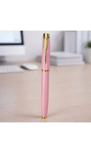 Premium Pembe Metal Roller Kalem