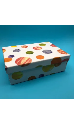 Puantiye Desenli Hediye Kutusu