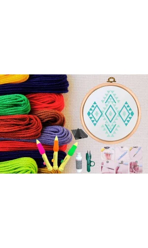 Punch Seti Nakış Seti Kasnaklı Kendin Yap Seti Seri 105