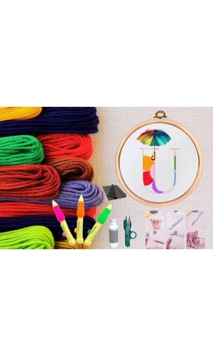 Punch Seti Nakış Seti Kasnaklı Kendin Yap Seti Seri 93