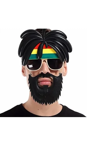 Rasta Peruklu Bob Marley Parti Gözlüğü