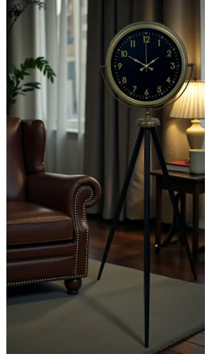 Retro Luxury Tripod Ayaklı Saat
