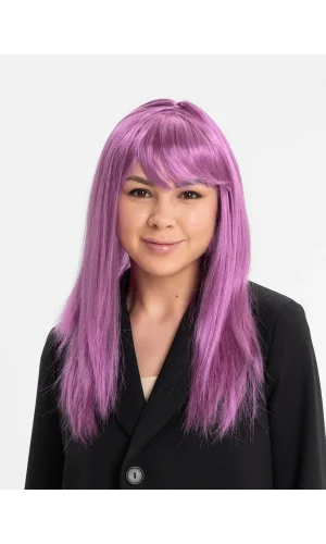 Rose Pembe Düz Kesim Peruk