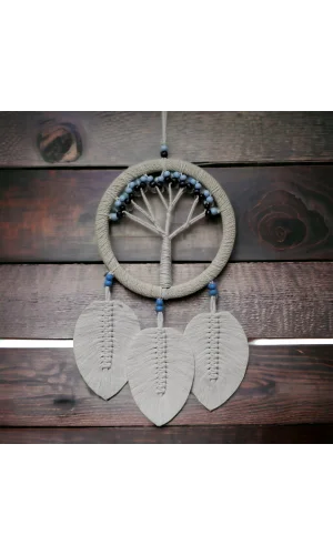 Rüya Kovan Hayat Ağacı Dream Catcher Ekru