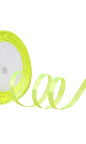 Saten Kurdele 1 cm 10 Metre Açık Sarı