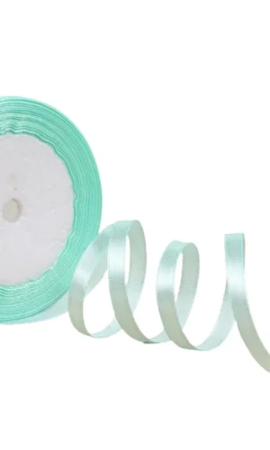 Saten Kurdele 1 cm 10 Metre Turkuaz