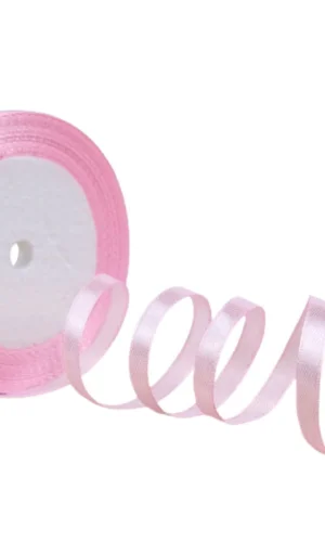 Saten Kurdele 2 cm 10 Metre Açık Pembe