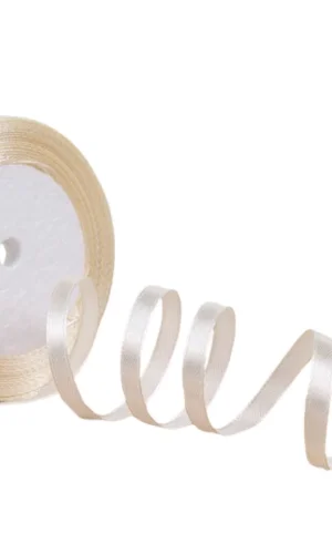 Saten Kurdele 2 cm 10 Metre Bej