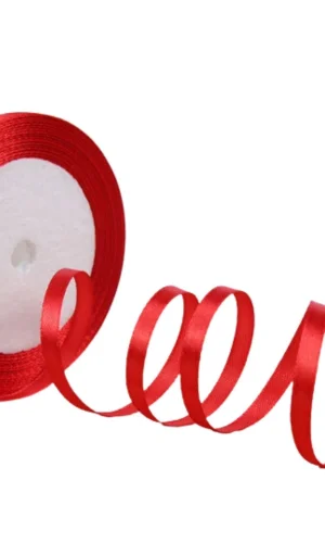 Saten Kurdele 2 cm 10 Metre Kırmızı