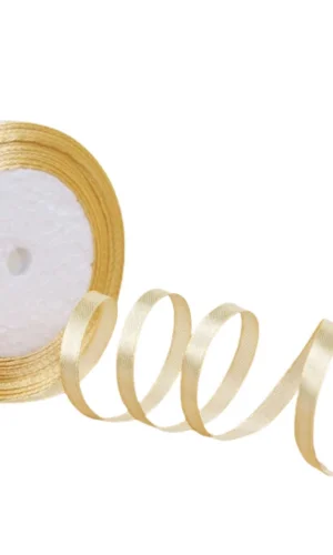 Saten Kurdele 2 cm 10 Metre Koyu Bej