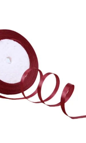 Saten Kurdele 3 cm 10 Metre Bordo