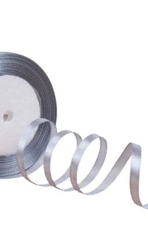 Saten Kurdele 3 cm 10 Metre Gri