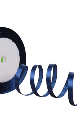 Saten Kurdele 3 cm 10 Metre Lacivert