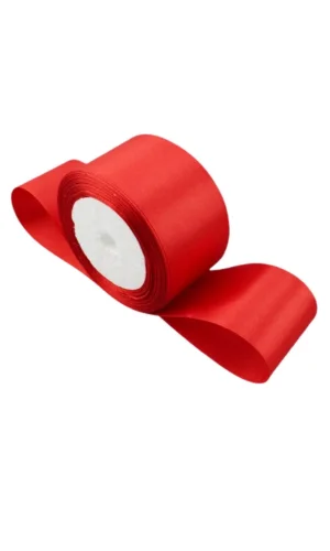 Saten Kurdele 6 cm Kırmızı 1 Metre