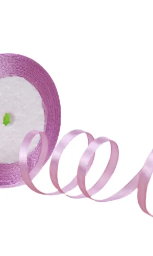 Saten Kurdele 6 mm Lila 10 Metre