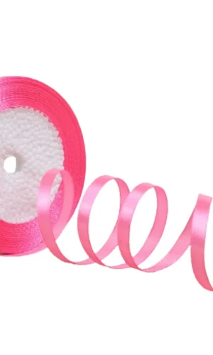 Saten Kurdele 6 mm Şeker Pembe 10 Metre