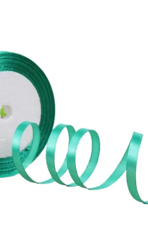 Saten Kurdele 6 mm Su Yeşili 1 Metre