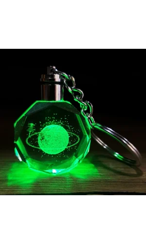 Satürnlü Kız Tasarımlı Renk Değiştiren Anahtarlık