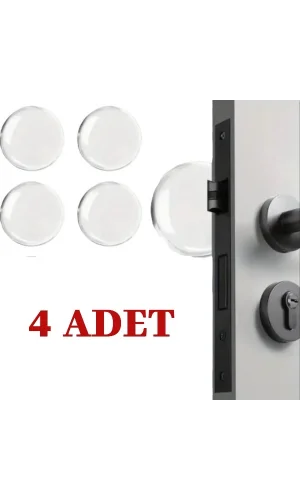 Şeffaf Silikon Mobilya ve Kapı Durdurucu Darbe Pedi 4lü Set