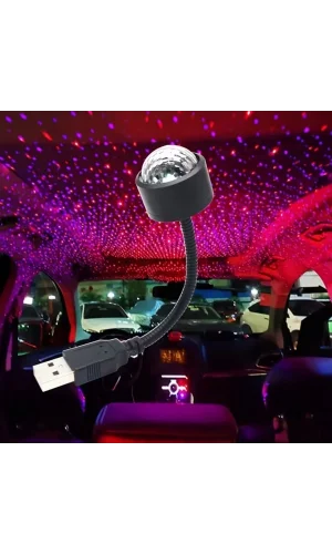 Sese Duyarlı USB Araç İçi Ambiyans Işığı