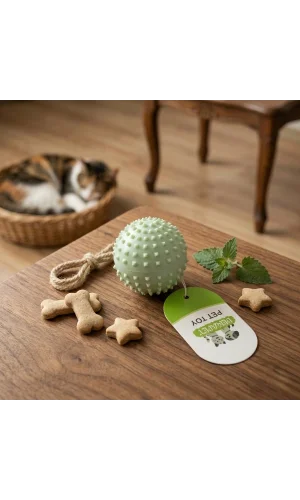 Sesli Dikenli Evcil Hayvan Oyuncak Topu