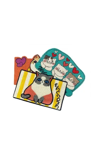 Sevimli Hayvan Tasarımlı Kapı Paspası