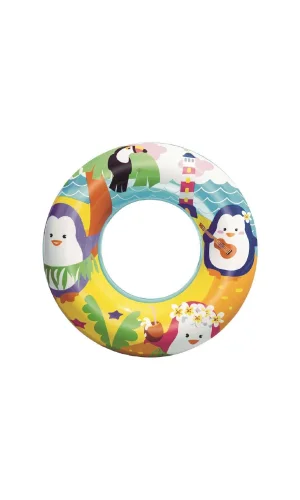 Sevimli Hayvanlar Desenli Çocuk Deniz Simidi (3-6 Yaş)