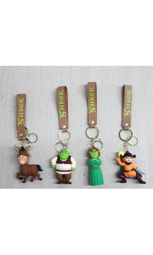 Shrek Karışık Karakterler Silikon Anahtarlık
