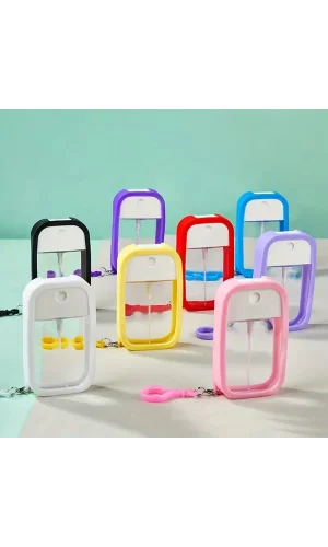 Silikon Kılıflı Anahtarlıklı Sprey Şişesi