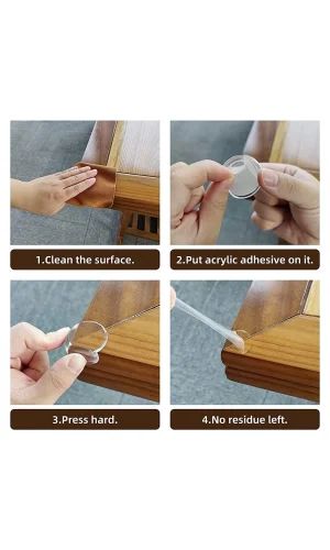 Silikon Şeffaf Masa Kenarı Köşe Koruması