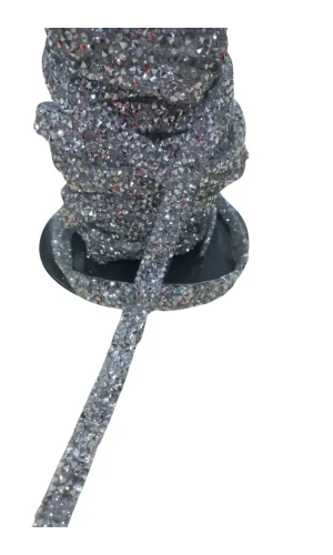 Silikonlu Yapıştırma Taş Şerit 2 cm Gümüş 1 Metre