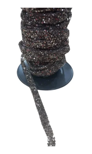 Silikonlu Yapıştırma Taş Şerit 2 cm Siyah 1 Metre