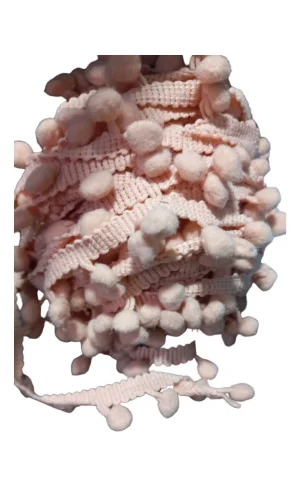 Sıralı Ponpon 1 Metre Somon