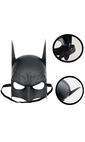 Siyah Çocuk Batman Maskesi Lastikli