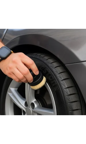 Siyah Plastik Lastik Parlatma Fırçası