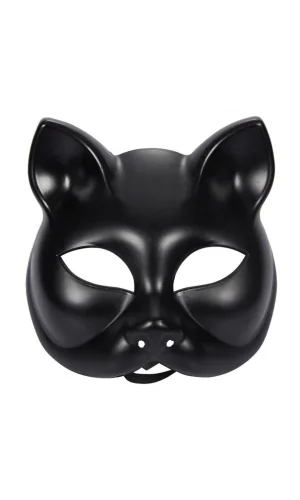 Siyah Renk Lüks Kedi Maskesi
