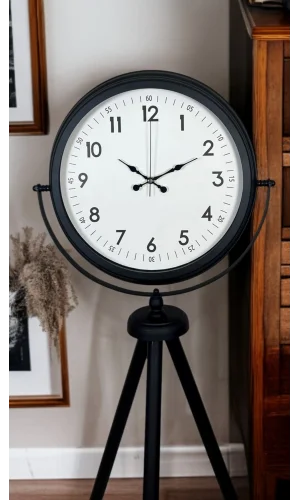 Siyah Standart Tripod Ayaklı Saat