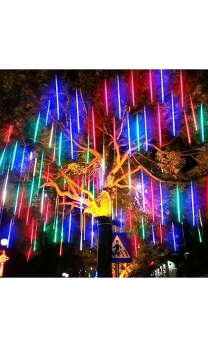 Solar Meteor Tüp Bahçe Dış Mekan Aydınlatma LED 8 Adet