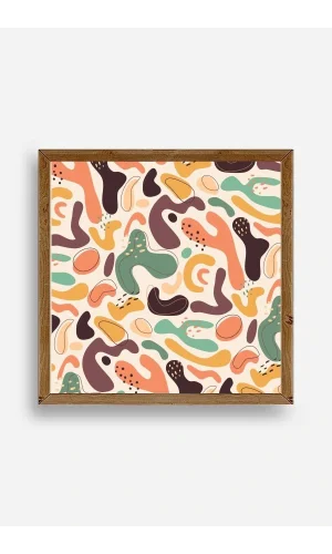 Soyut Ahşap Çerçeveli Tablo